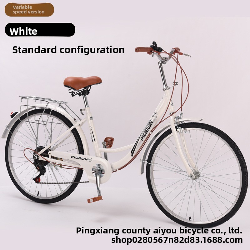Cycling Commute Speed - 24/26 Inch Vintage Lightweight Commuter Bicycle