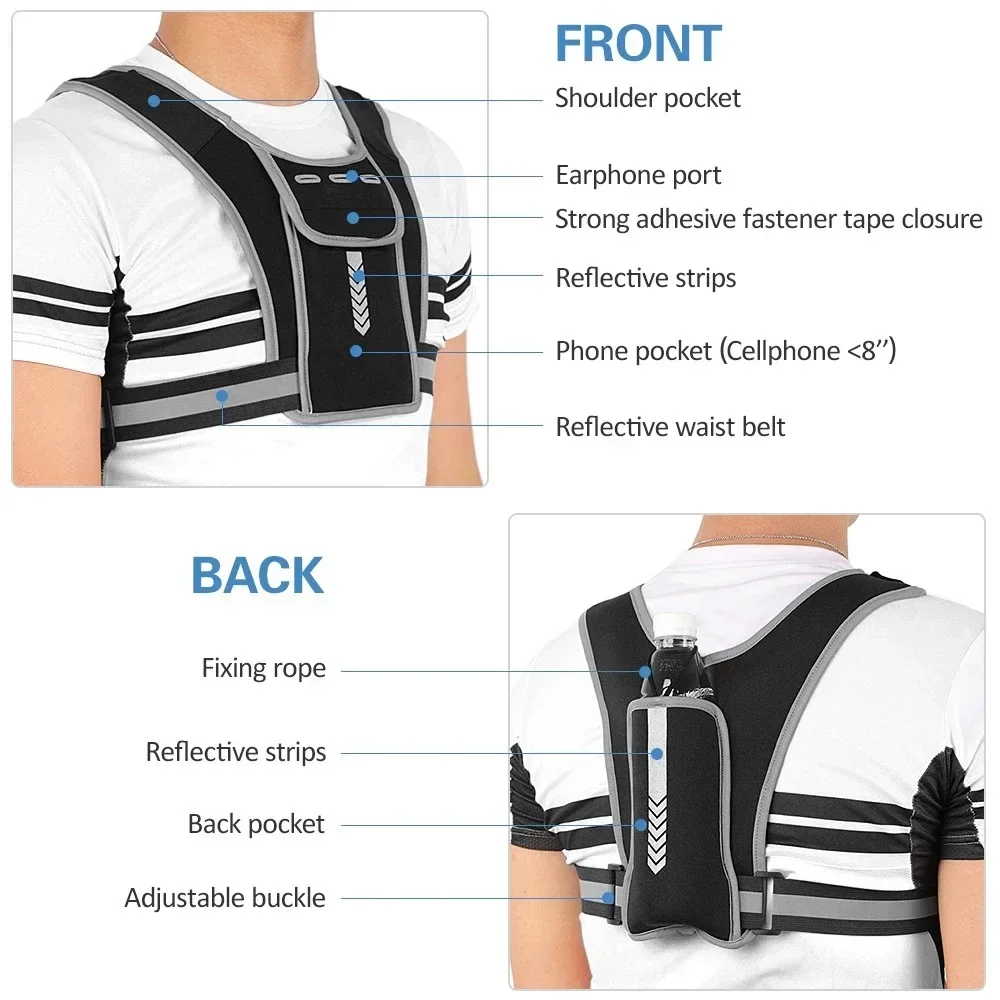 1Pcs Reflective Running Vest,  - огляд і ціна Reflective Vest Cycling