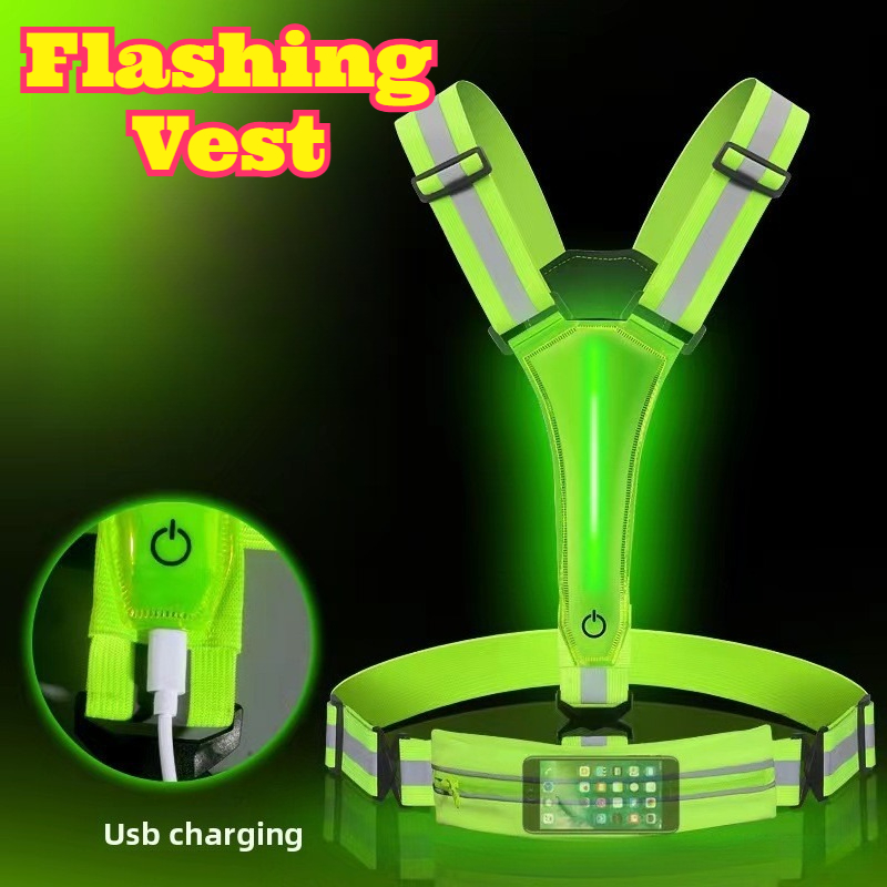 LED Glowing Reflective Vest Hi - огляд і ціна Reflective Vest Cycling
