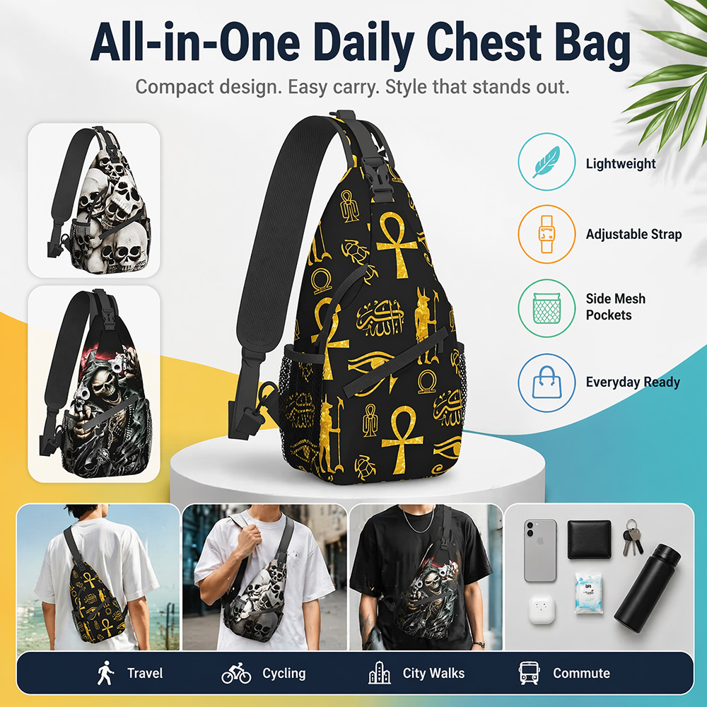 Men Crossbody Sling Chest Bag  - огляд і ціна Cycling Commute Essentials