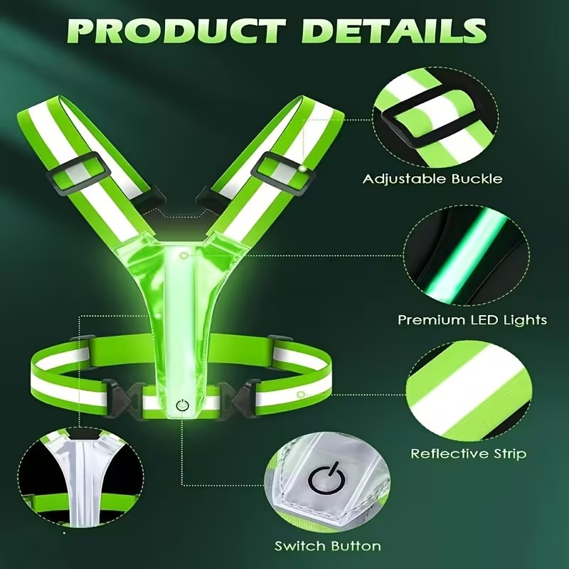 Luminous Light Strip Back Suit - огляд і ціна Reflective Vest Cycling