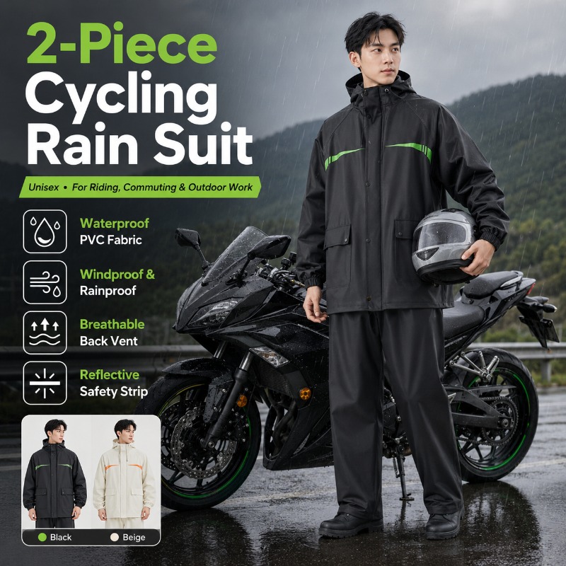 Unisex 2-Piece Waterproof Cycl - огляд і ціна Cycling Commute Jacket